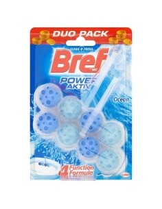 Bref Wc Power Activ - 2 Tavolette Wc Deodoranti 4 Funzioni Da 50g - Ocean